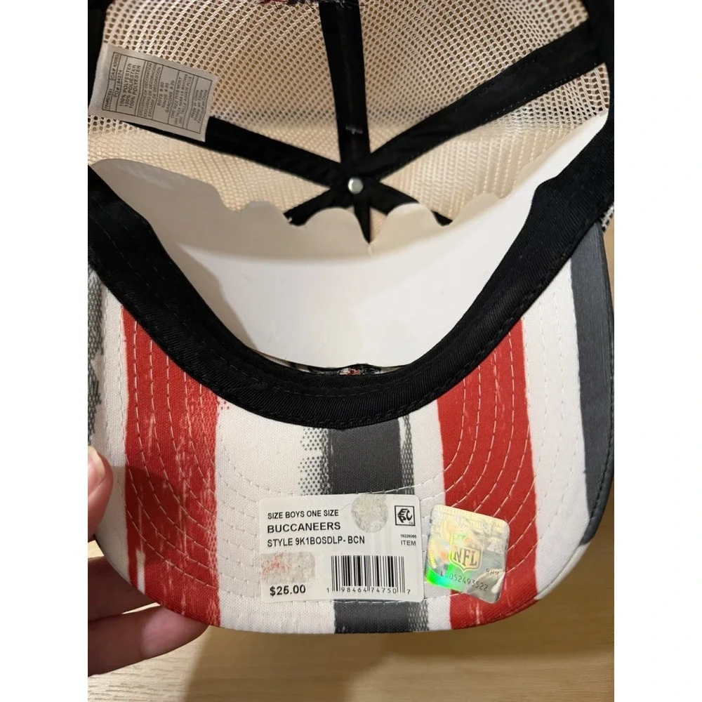 Tampa Bay Buccaneers Cap Red White Child Youth NFL Team Kids Boys
